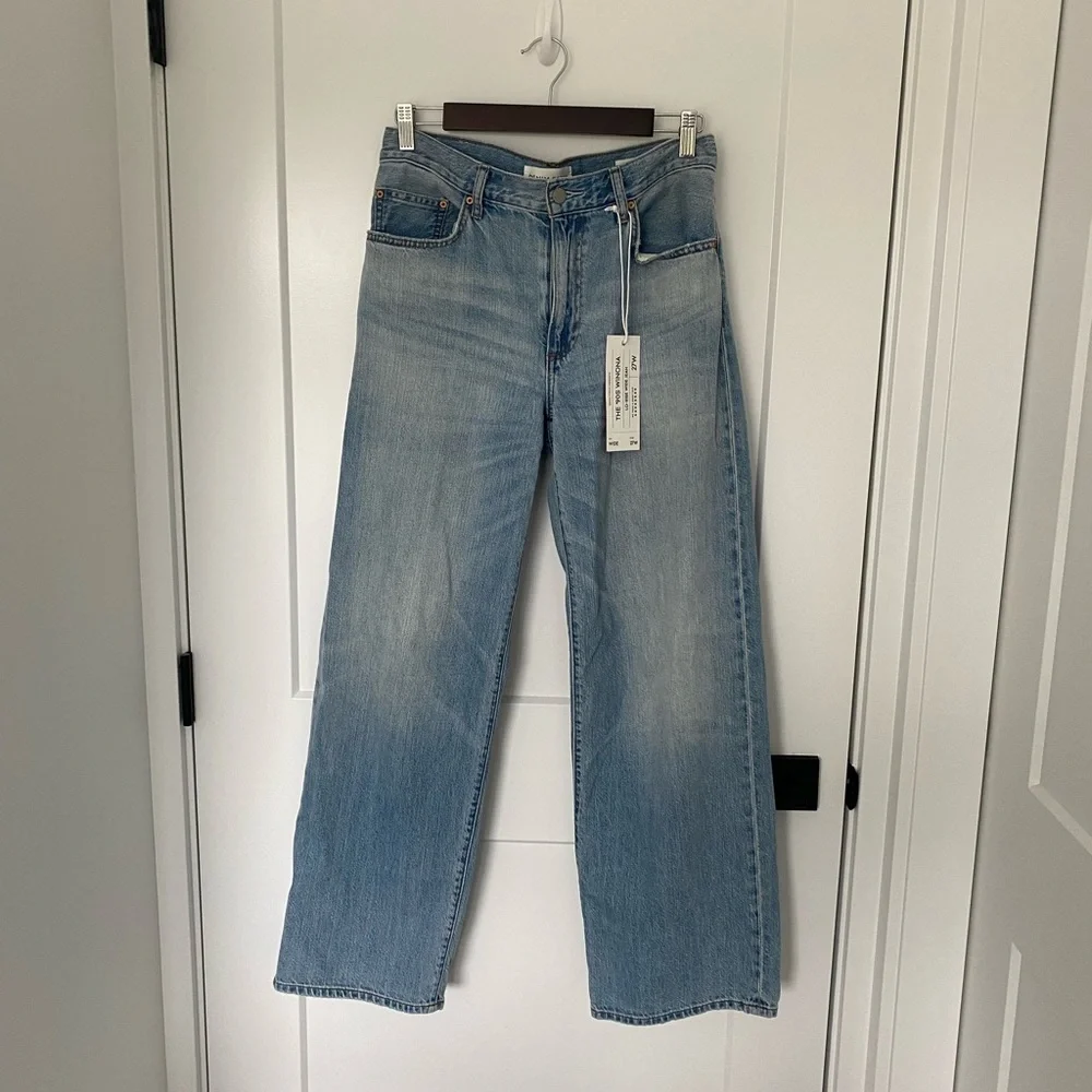 Denim Forum Light Blue Wide Leg Jeans - Picture 4 of 12